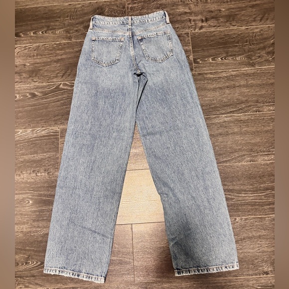 Garage stretchy wide leg high waisted blue jeans size 00 - Picture 2 of 3